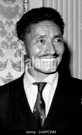 Tenzing Norgay (1914 - 1986), Sherpa Tenzing, geboren Namgyal Wangdi, Nepali-Indian Sherpa Bergsteiger Stockfoto