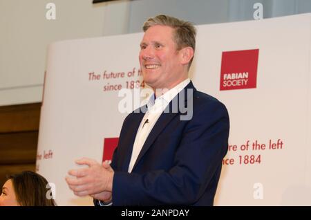 London, Großbritannien, 18. Jan 2020 Sir Keir Starmer MP Holborn und St Pancras, Arbeit Spitzenkandidaten, Adressen der Fabian neues Jahr Konferenz. Credit: Prixpics/Alamy Leben Nachrichten. Stockfoto