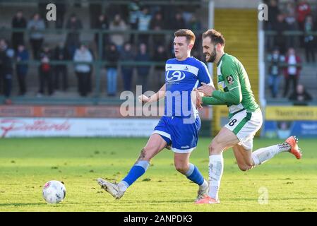 Huish Park, Yeovil, 18. Januar 2020. Gary Liddle von Hartlepool United während des Vanarama nationalen Liga Match zwischen Yeovil Town und Hartlepool United an Huish Park, Yeovil am Samstag, den 18. Januar 2020. (Credit: Paul Paxford | MI Nachrichten & Sport) Credit: MI Nachrichten & Sport/Alamy leben Nachrichten Stockfoto