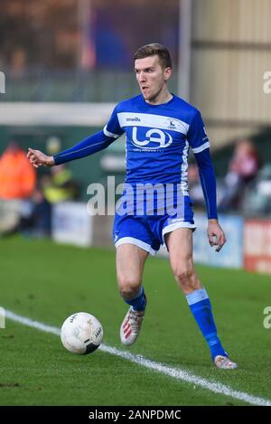 Huish Park, Yeovil, 18. Januar 2020. Markieren Kitching von Hartlepool United während des Vanarama nationalen Liga Match zwischen Yeovil Town und Hartlepool United an Huish Park, Yeovil am Samstag, den 18. Januar 2020. (Credit: Paul Paxford | MI Nachrichten & Sport) Credit: MI Nachrichten & Sport/Alamy leben Nachrichten Stockfoto