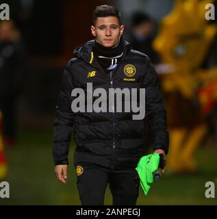 Firhill Stadium, Glasgow, UK. 18 Jan, 2020. Firhill Stadium, Glasgow, UK. 18. Januar 2020; Firhill Stadium, Glasgow, Schottland, Scottish Cup, Partick Thistle gegen Celtic; Patryk Klimala der Keltisch-redaktionelle Verwendung Credit: Aktion Plus Sport Bilder/Alamy leben Nachrichten Stockfoto