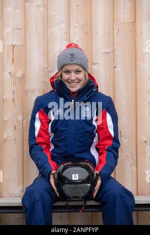 Team GB Mani Cooper (16) beim Nordic Combined Training bei den Jugend-Olympischen Spielen in Lausanne 2020 am 17. Januar 2020 bei den Les Tuffes in Frankreich Stockfoto