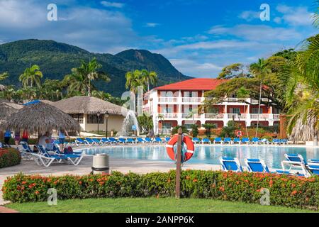 Die Live Sammlung Marien Resort Puerto Plata, Dominikanische Republik, Karibik. Stockfoto