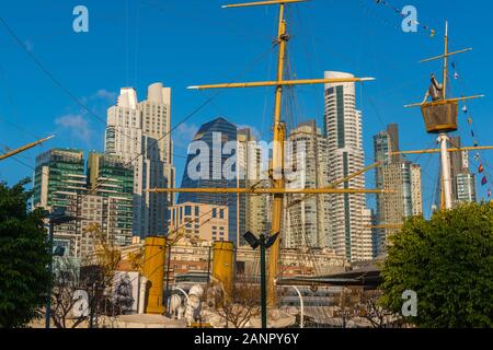 Neue und exklusive Hafenviertel Puerto Madero, Zustand der Hauptstadt Buenos Aires, Argentinien, Lateinamerika Stockfoto