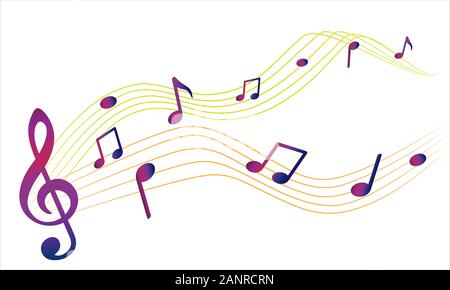 Vector Illustration Music Hinweis logo Graphic Design Stock Vektor