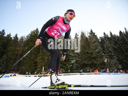 Le Chenit, Schweiz. 18 Jan, 2020. Helen Hoffmann von Deutschland konkurriert, während der sich die Frauen Qualifizierung von Langlauf Ereignis am 3. Winter Youth Olympic Games, Vallee de Joux Langlaufzentrum, Schweiz, 18.01.2020. Credit: Wu Huiwo/Xinhua/Alamy leben Nachrichten Stockfoto