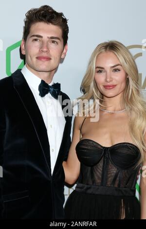 Januar 18, 2020, Los Angeles, CA, USA: LOS ANGELES - Jan 18: Gregg Sulkin und Michelle Randolph beim Hersteller Guild Awards 2020 im Hollywood Palladium am 18. Januar 2020 in Los Angeles, CA (Credit Bild: © Kay Blake/ZUMA Draht) Stockfoto