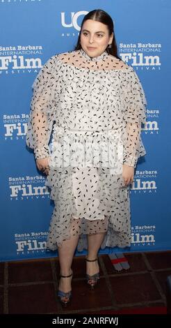 Santa Barbara, USA. 18 Jan, 2020. SANTA BARBARA, Kalifornien - 18. Januar: Beanie Feldstein besucht die Virtuosen Preisverleihung während der 35Th Santa Barbara International Film Festival in Arlington Theater am 18. Januar 2020 in Santa Barbara, Kalifornien. Foto: Natalie Thomson/imageSPACE Credit: Imagespace/Alamy leben Nachrichten Stockfoto