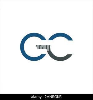 Initial gc Oder cg Logo vektor design Stock Vektor