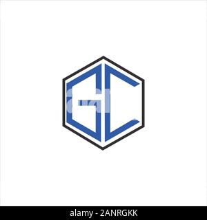 Initial gc Oder cg Logo vektor design Stock Vektor