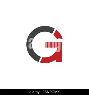 Initial gc Oder cg Logo vektor design Stock Vektor