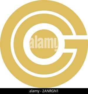 Initial gc Oder cg Logo vektor design Stock Vektor