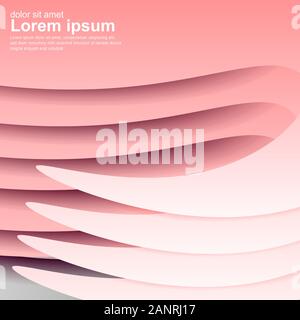 Pink Wave abstrakt Hintergrund. Neue Textur für Ihr Design. Stock Vektor