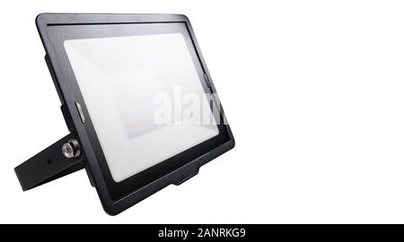 LED-Spot close-up auf weißem Hintergrund. Led-Technologien. Dioden Hintergrund. LED-Taschenlampe. Stockfoto