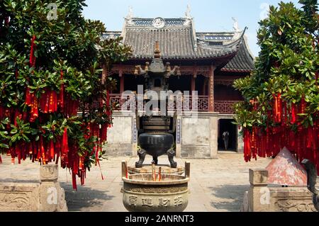 Zhujiajiao, China. Venedig von Shanghai, alte Stadt, der traditionellen chinesischen Architektur. Stockfoto