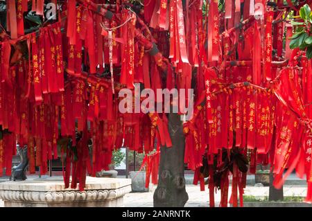 Zhujiajiao, China. Venedig von Shanghai, alte Stadt, Stadt Gottes Tempel. Stockfoto