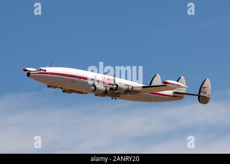 Lockheed C-121 C Super Constellation vintage airliner Flugzeug VH-EAG durch die historische Flugzeuge Restaurierung Gesellschaft betrieben. Stockfoto