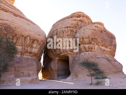 Siq von al-Diwan in Jebel Ithlib, Al Madinah Province, Alula, Saudi-Arabien Stockfoto