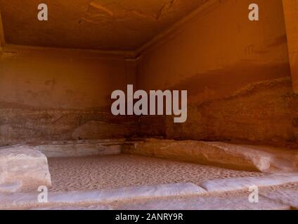 In der Jebel al-diwan Ithlib in al-Hijr archäologische Stätte von Madain Saleh, Al Madinah Province, Alula, Saudi-Arabien Stockfoto