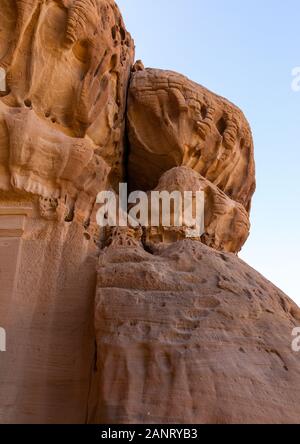 In der Jebel al-diwan Ithlib in al-Hijr archäologische Stätte von Madain Saleh, Al Madinah Province, Alula, Saudi-Arabien Stockfoto