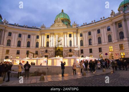 Hofburg Palast Tor, Wien, Österreich Stockfoto