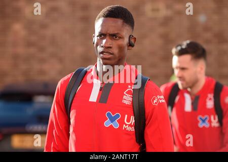 Nottingham, UK. 19. Januar 2020. Alfa Semedo (17) von Nottingham Forest während der Sky Bet Championship Match zwischen Nottingham Forest und Luton Town an der Stadt Boden, Nottingham am Sonntag, den 19. Januar 2020. (Credit: Jon Hobley | MI Nachrichten) das Fotografieren dürfen nur für Zeitung und/oder Zeitschrift redaktionelle Zwecke verwendet werden, eine Lizenz für die gewerbliche Nutzung Kreditkarte erforderlich: MI Nachrichten & Sport/Alamy leben Nachrichten Stockfoto