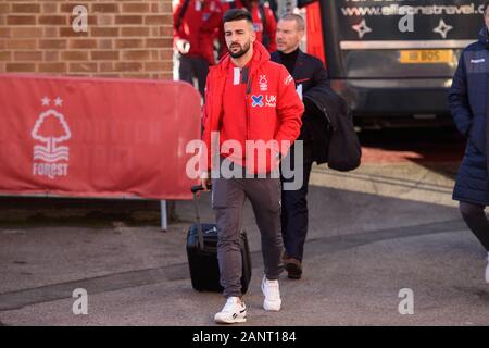Nottingham, UK. 19. Januar 2020. Tiago Silva (28) von Nottingham Forest während der Sky Bet Championship Match zwischen Nottingham Forest und Luton Town an der Stadt Boden, Nottingham am Sonntag, den 19. Januar 2020. (Credit: Jon Hobley | MI Nachrichten) das Fotografieren dürfen nur für Zeitung und/oder Zeitschrift redaktionelle Zwecke verwendet werden, eine Lizenz für die gewerbliche Nutzung Kreditkarte erforderlich: MI Nachrichten & Sport/Alamy leben Nachrichten Stockfoto