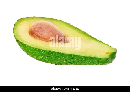 Avocado auf weißem Hintergrund isoliert mit Freistellungspfad Stockfoto