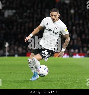 London, Großbritannien. 19 Jan, 2020. Anthony Knockaert von Fulham in Aktion während der efl Sky Bet Championship Match zwischen Fulham und Middlesbrough im Craven Cottage, London, England am 17. Januar 2020. Foto von Ken Funken. Nur die redaktionelle Nutzung, eine Lizenz für die gewerbliche Nutzung erforderlich. Keine Verwendung in Wetten, Spiele oder einer einzelnen Verein/Liga/player Publikationen. Credit: UK Sport Pics Ltd/Alamy leben Nachrichten Stockfoto