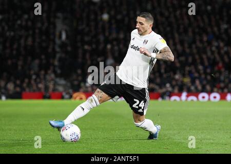 London, Großbritannien. 19 Jan, 2020. Anthony Knockaert von Fulham in Aktion während der efl Sky Bet Championship Match zwischen Fulham und Middlesbrough im Craven Cottage, London, England am 17. Januar 2020. Foto von Ken Funken. Nur die redaktionelle Nutzung, eine Lizenz für die gewerbliche Nutzung erforderlich. Keine Verwendung in Wetten, Spiele oder einer einzelnen Verein/Liga/player Publikationen. Credit: UK Sport Pics Ltd/Alamy leben Nachrichten Stockfoto