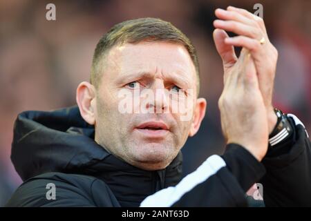 Nottingham, UK. 19. Januar 2020. Graeme Jones während der Sky Bet Championship Match zwischen Nottingham Forest und Luton Town an der Stadt Boden, Nottingham am Sonntag, den 19. Januar 2020. (Credit: Jon Hobley | MI Nachrichten) das Fotografieren dürfen nur für Zeitung und/oder Zeitschrift redaktionelle Zwecke verwendet werden, eine Lizenz für die gewerbliche Nutzung Kreditkarte erforderlich: MI Nachrichten & Sport/Alamy leben Nachrichten Stockfoto