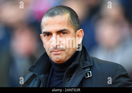 Nottingham, UK. 19. Januar 2020. Nottingham Forest Manager, Sabri Lamouchi während der Sky Bet Championship Match zwischen Nottingham Forest und Luton Town an der Stadt Boden, Nottingham am Sonntag, den 19. Januar 2020. (Credit: Jon Hobley | MI Nachrichten) das Fotografieren dürfen nur für Zeitung und/oder Zeitschrift redaktionelle Zwecke verwendet werden, eine Lizenz für die gewerbliche Nutzung Kreditkarte erforderlich: MI Nachrichten & Sport/Alamy leben Nachrichten Stockfoto