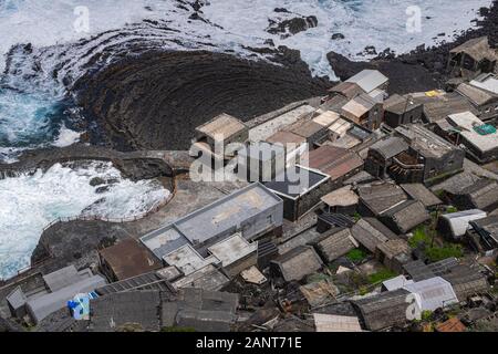 Pozo de Las Calcosas Fischerdorf, El Hierro, Kanarische Inseln, Spanien Stockfoto