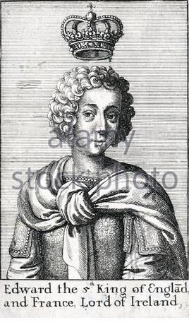 Edward V, 1470 - 1483, wurde König von England ab 9. April 1483 bis zum 25. Juni 1483, Radierung von Böhmische Kupferstecher Wenzel Hollar aus 1600s Stockfoto