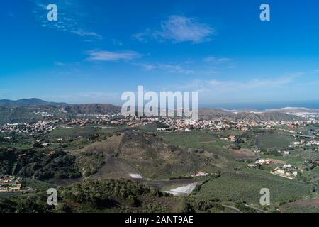 Aussichtspunkt Pico de Bandama Krater Gran Canaria Spanien Stockfoto