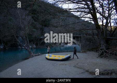 Fluss Voidomatis, Epirus Griechenland Stockfoto