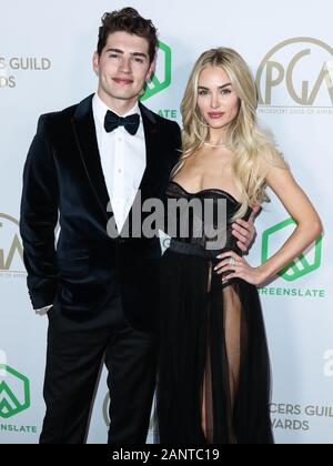 Hollywood, USA. 18 Jan, 2020. Gregg Sulkin und Michelle Randolph kommen an der 31. jährlichen Producers Guild Awards im Hollywood Palladium am Januar 18, 2020 in Hollywood, Los Angeles, Kalifornien, Vereinigte Staaten. (Foto von Xavier Collin/Image Press Agency) Quelle: Bild Presse Agentur/Alamy leben Nachrichten Stockfoto