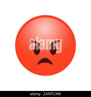 Wütend Lächeln emotion Reaktion symbol Vektor Stock Vektor