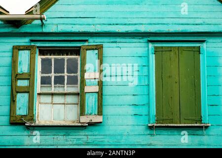 Farbenfrohe Gebäude, Market Street, St. Johns, Antigua Stockfoto
