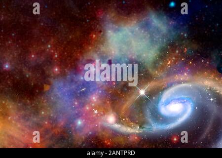 Nebel, Galaxy, Starfield, im Weltraum. Die Unendlichkeit des Universums. Elemente dieses Bild von der NASA eingerichtet Stockfoto