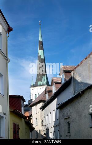 Spike von St. Olaf (oleviste) Kirche. Tallinn, Estland Stockfoto