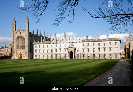 Kings College Chapel und Gibbs Building, Cambridge von den Rückseiten Stockfoto