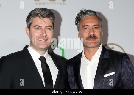 Los Angeles, USA. 18 Jan, 2020. LOS ANGELES - Jan 18: carthew Neal und Taika Waititi beim Hersteller Guild Awards 2020 im Hollywood Palladium am 18. Januar 2020 in Los Angeles, CA bei der Ankunft für 31. jährliche Producers Guild Awards, Hollywood Palladium, Los Angeles, CA 18. Januar 2020. Credit: Priscilla Grant/Everett Collection/Alamy leben Nachrichten Stockfoto