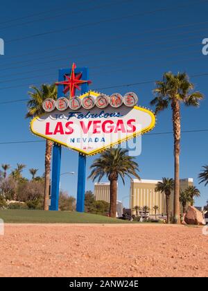 Las Vegas Willkommensschild Stockfoto