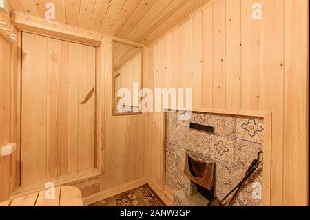 Russland, Moskau - September 08, 2019: das Innere Zimmer apartment Badehaus, Sauna Stockfoto