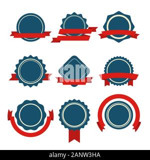 Vintage leer Abzeichen. Runde Embleme für Design. Klassische Vorlage. Vektor Design Elemente Stock Vektor