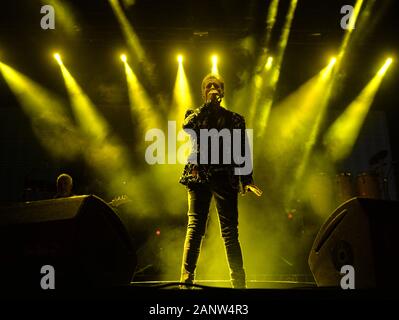 Emmanuel y Mijares Durante su Concierto en el Festival Alfonso Ortiz Tirado 2020 FAOT, en Alamos, Sonora, Mexiko el 19 enero 2020. (Foto: NortePhoto.com) Stockfoto