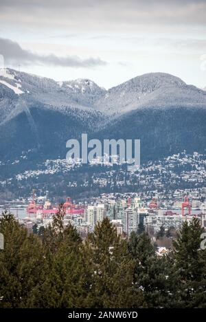 Schnee in Vancouver Stockfoto