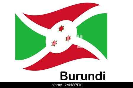 Ursprüngliche und einfache Burundi Flagge in den offiziellen Farben und Proportionen richtig isoliert Stock Vektor