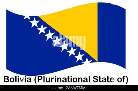 Nationale Bolivien Flagge, Farben und Proportionen richtig. Nationale Bolivien Flagge. Stock Vektor